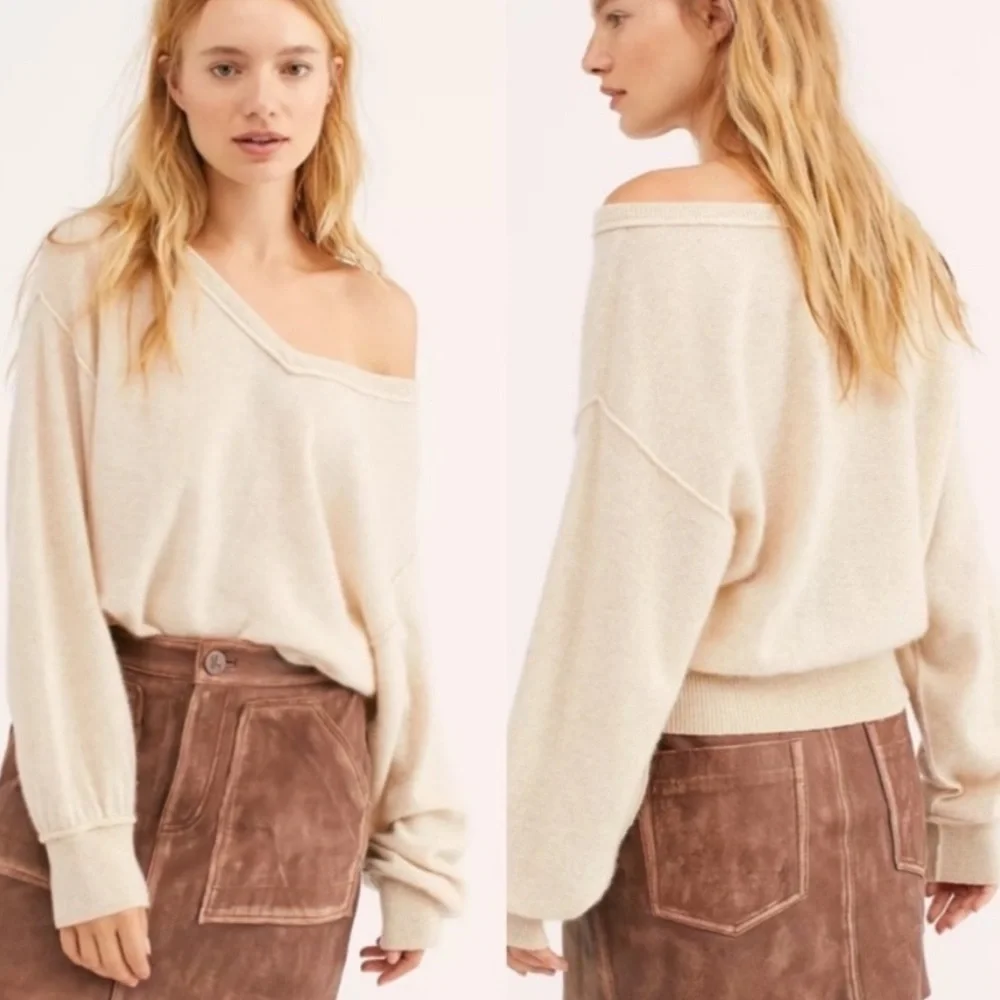 Free People ‘Love Like This’ cashmere pullover sweater L